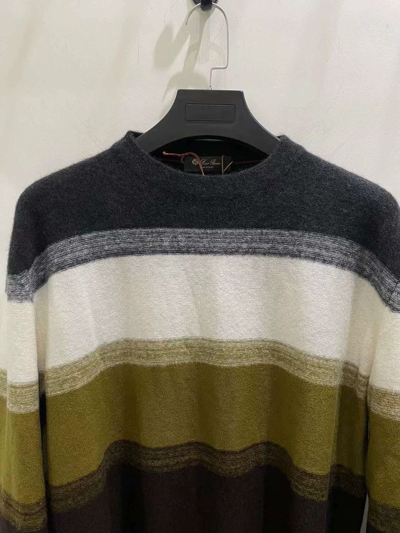 Loro Piana multicolor striped cashmere and silk sweater - dmc Size US L / EU 52-54 / 3 - 2 Thumbnail