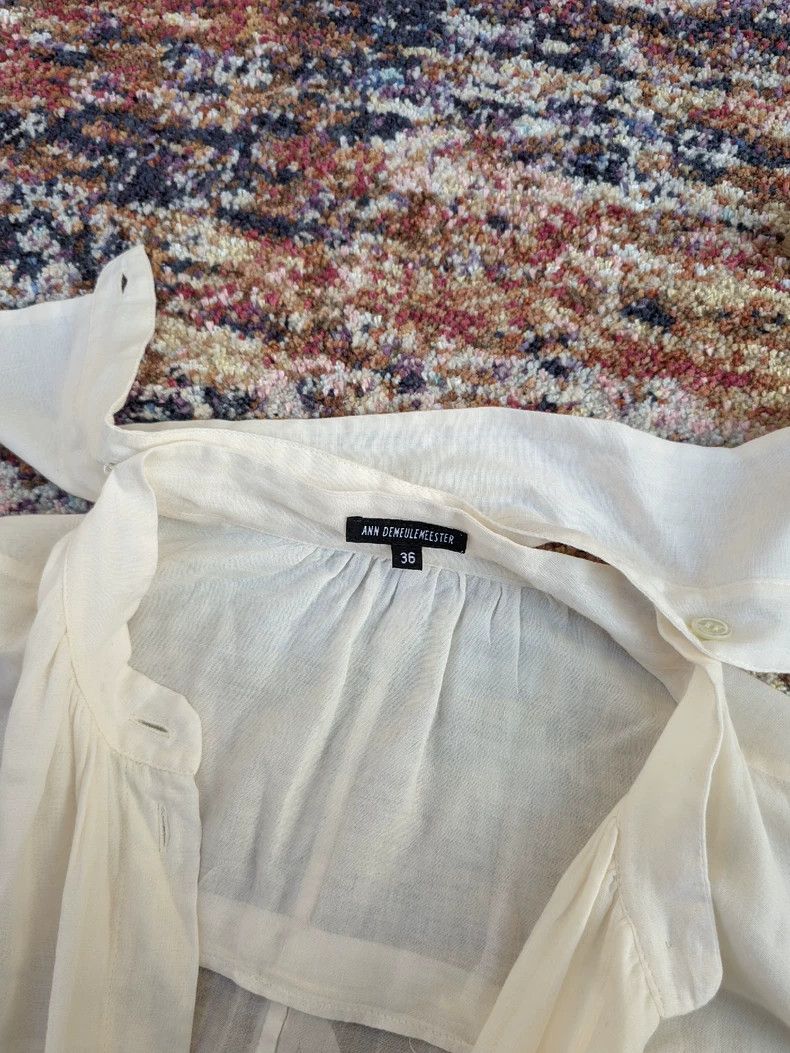 Ann Demeulemeester elegant long shirt with ruffled sleeves - dmc Size US M / EU 48-50 / 2 - 7 Thumbnail