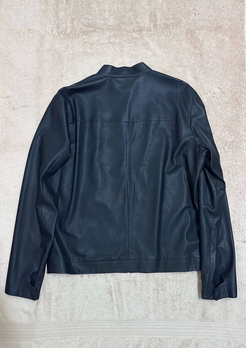 Loro Piana premium leather jacket in navy blue - dmc Size US XXL / EU 58 / 5 - 8 Thumbnail