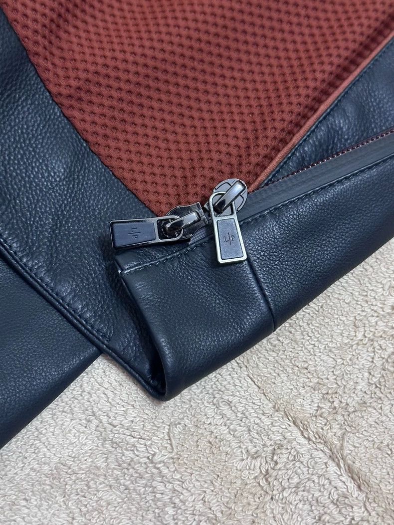 Loro Piana premium leather jacket in navy blue - dmc Size US XXL / EU 58 / 5 - 7 Thumbnail