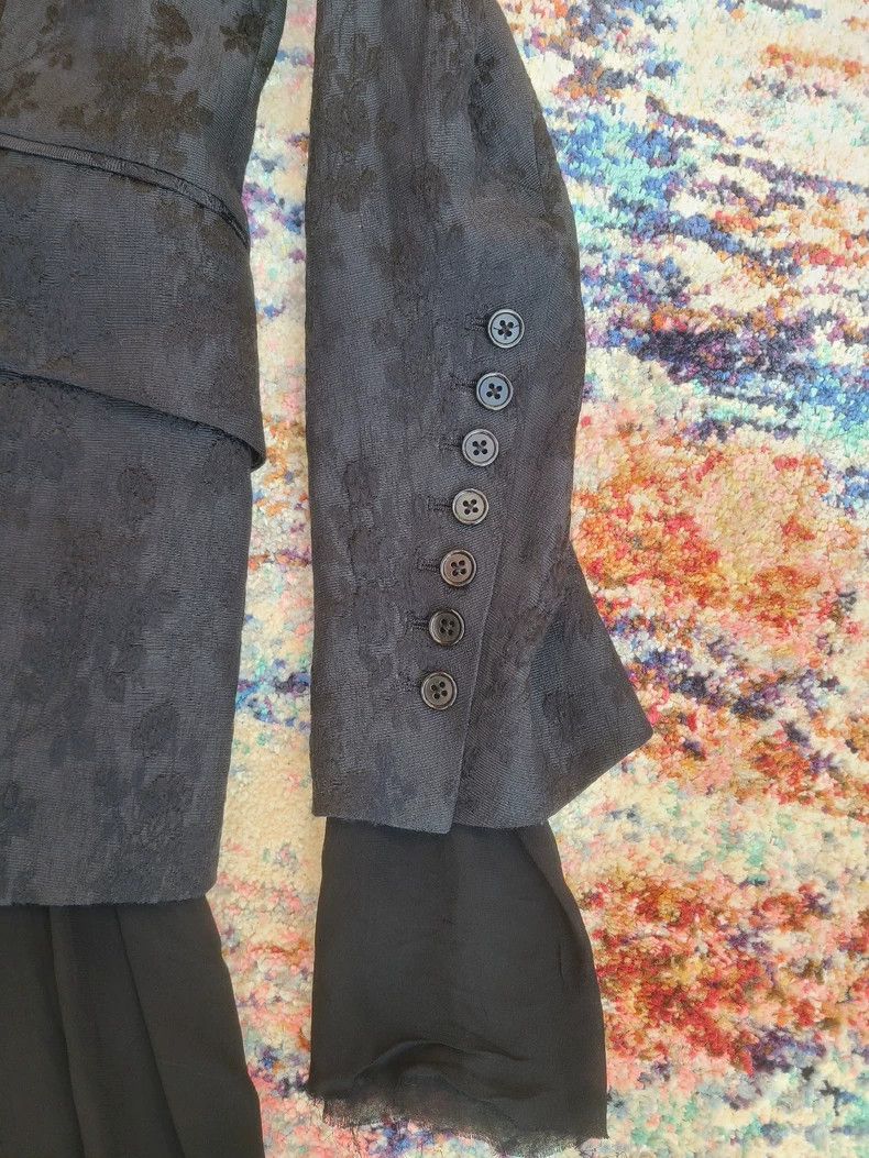 Ann Demeulemeester silk embroidered trench coat with removable skirt - dmc Size US S / EU 44-46 / 1 - 4 Thumbnail