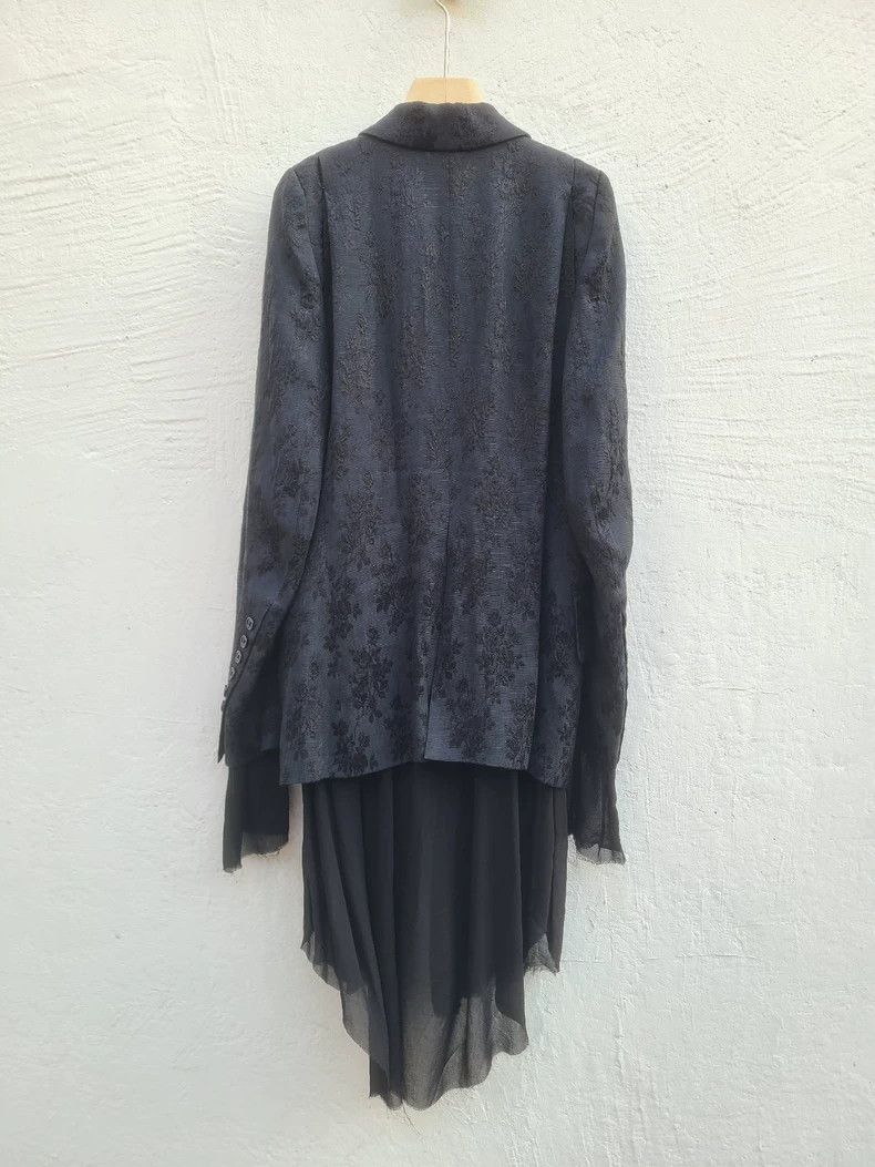 Ann Demeulemeester silk embroidered trench coat with removable skirt - dmc Size US S / EU 44-46 / 1 - 3 Thumbnail