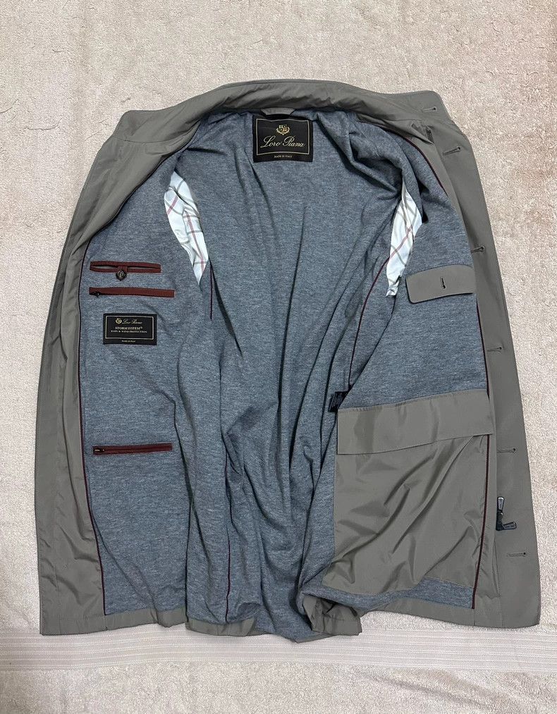 Loro Piana luxurious waterproof lightweight grey coat - dmc Size US XL / EU 56 / 4 - 2 Thumbnail