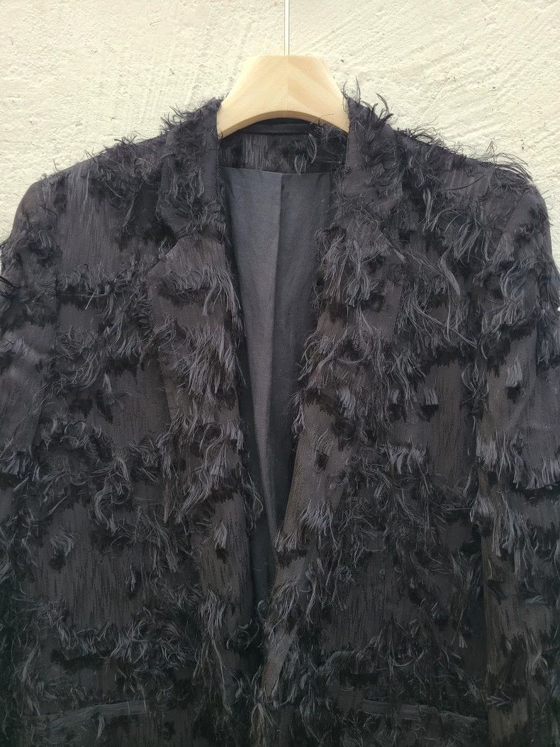 Ann Demeulemeester black silk textured blazer jacket - dmc Size US M / EU 48-50 / 2 - 6 Thumbnail
