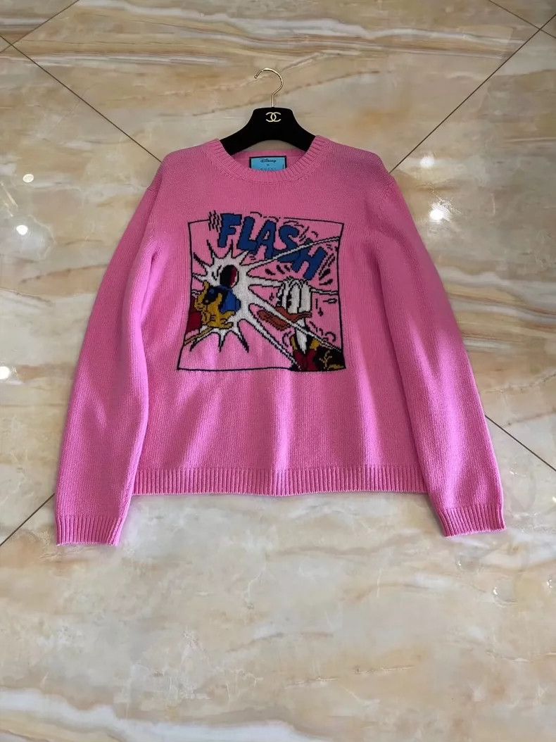 Gucci gucci pink disney donald duck sweater - dmc Size US M / EU 48-50 / 2 - 3 Thumbnail
