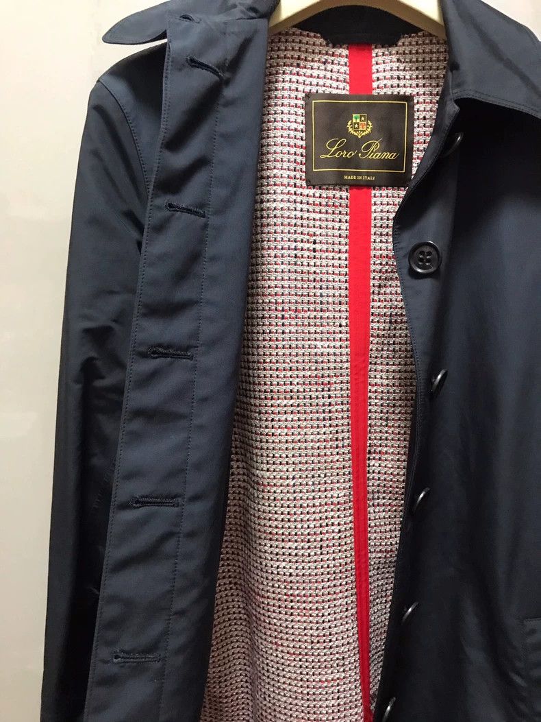 Loro Piana stylish navy long coat with inner lining - dmc Size US L / EU 52-54 / 3 - 6 Thumbnail