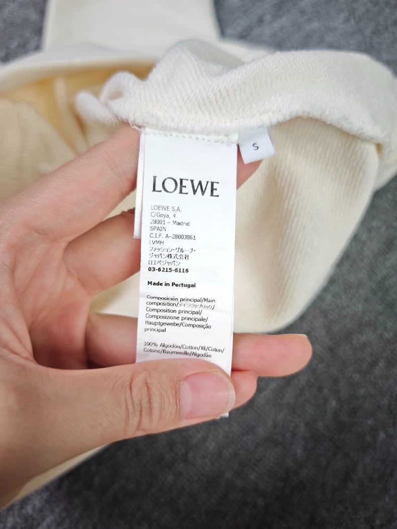 Loewe loewe oversized beige logo hoodie - dmc Size US S / EU 44-46 / 1 - 4 Thumbnail