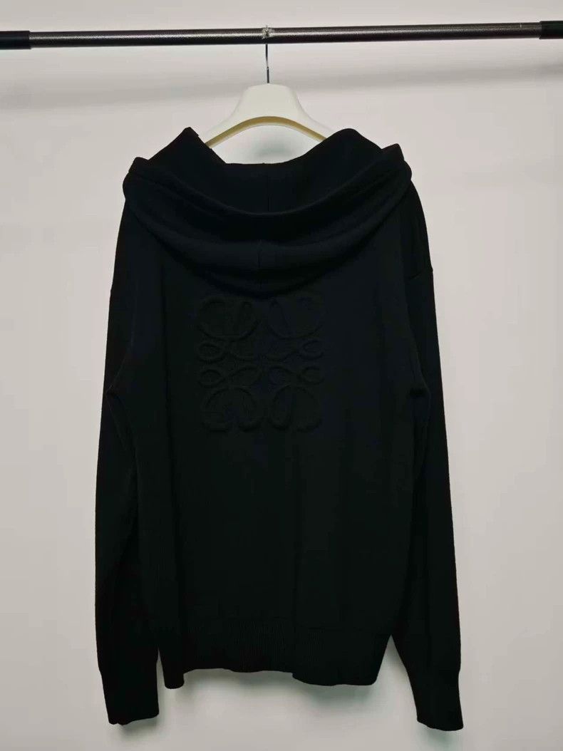 Loewe black hooded zip-up sweater for men - dmc Size US S / EU 44-46 / 1 - 2 Thumbnail