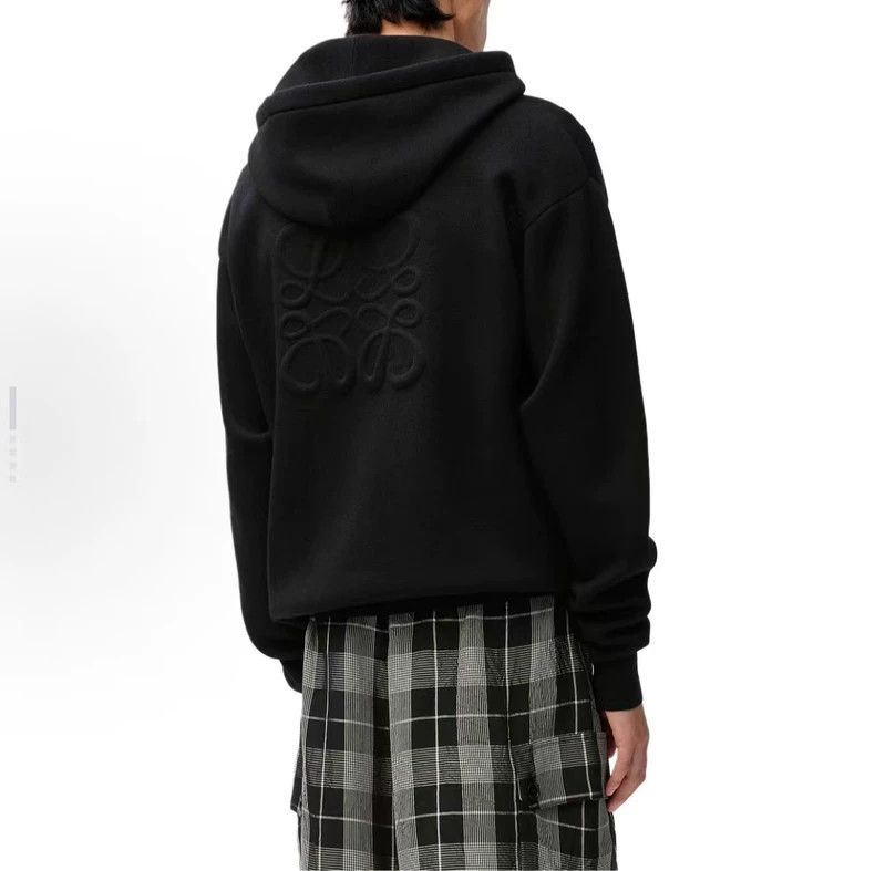 Loewe black hooded zip-up sweater for men - dmc Size US S / EU 44-46 / 1 - 6 Thumbnail