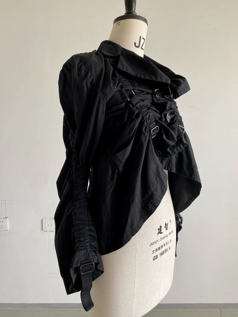 Junya Watanabe black draped deconstructed outerwear by junya watanabe - dmc Size US S / EU 44-46 / 1 - 3 Thumbnail