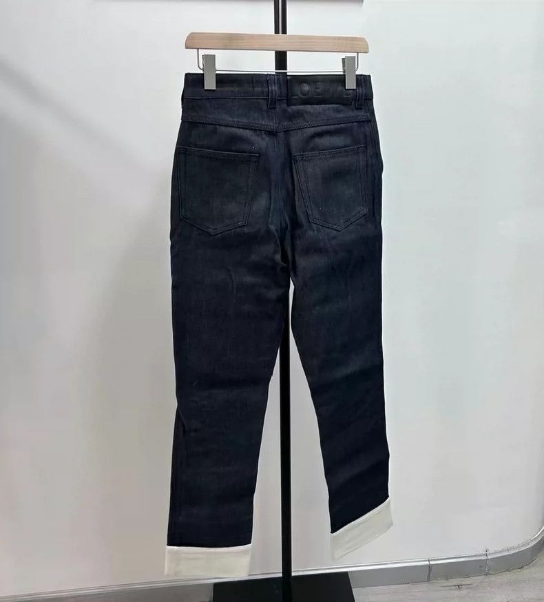 Loewe loewe contrasting cuff denim pants 28 size - dmc Size US 28 / EU 44 - 2 Thumbnail