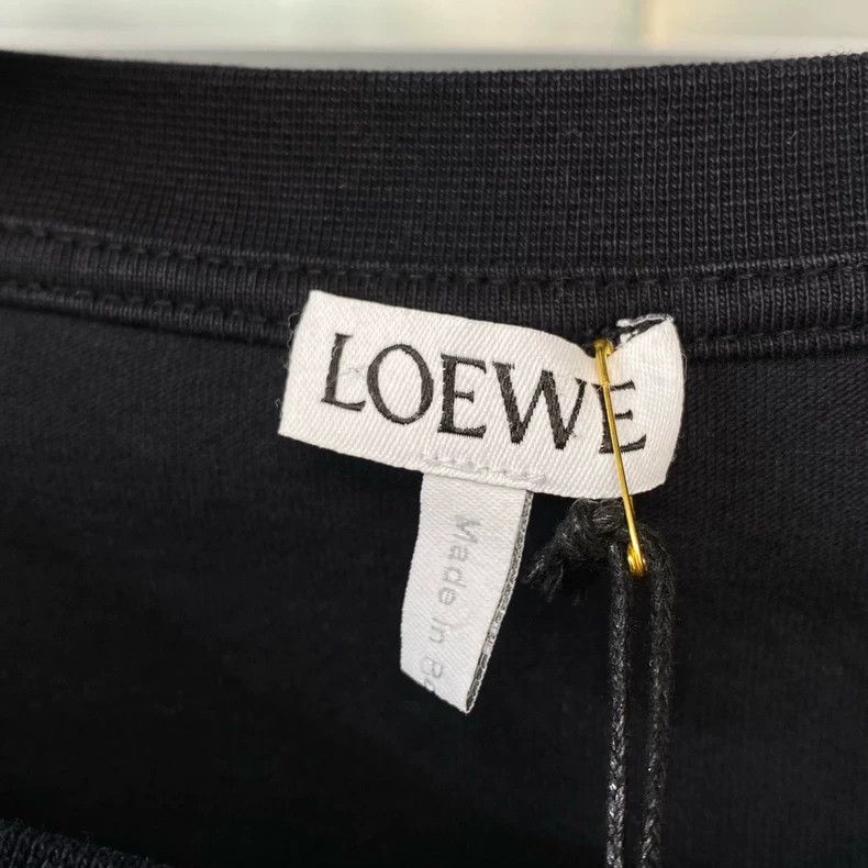 Loewe black embroidered logo short sleeve t-shirt - dmc Size US M / EU 48-50 / 2 - 6 Thumbnail