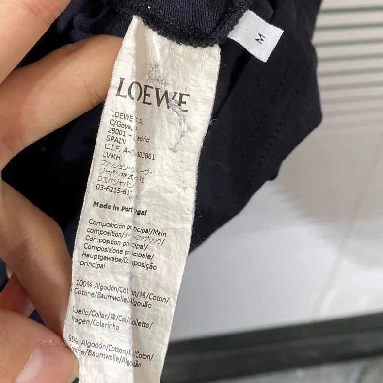 Loewe black embroidered logo short sleeve t-shirt - dmc Size US M / EU 48-50 / 2 - 7 Thumbnail