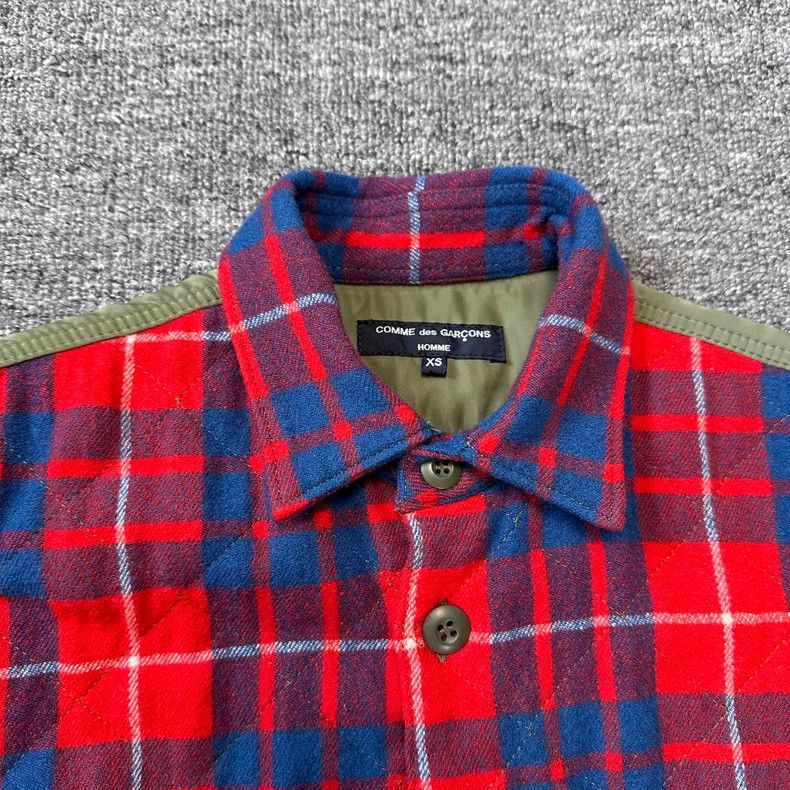 Comme des Garcons red plaid cotton jacket with padded sleeves - dmc Size US XS / EU 42 / 0 - 2 Thumbnail