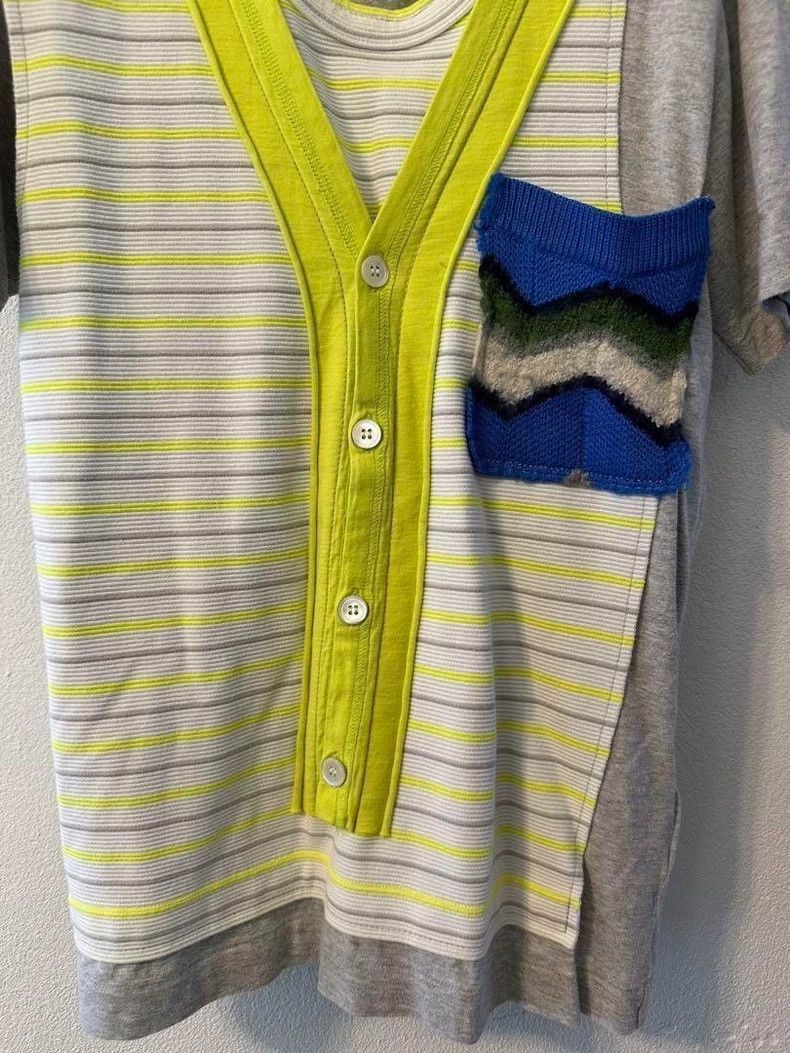 Comme des Garcons striped patchwork short sleeve tee - dmc Size US S / EU 44-46 / 1 - 4 Thumbnail