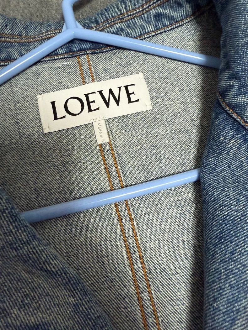 Loewe Loewe men's denim jacket with logo patch - dmc Size US L / EU 52-54 / 3 - 2 Thumbnail