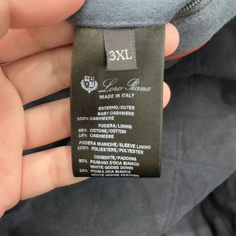blue cashmere down jacket - dmc
