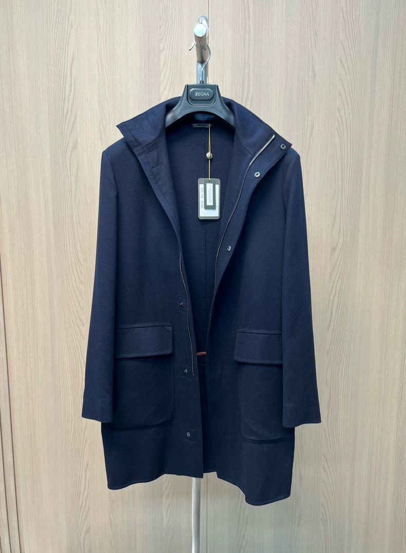 Loro Piana luxurious cashmere coat with suede detailing - dmc Size US S / EU 44-46 / 1 - 3 Thumbnail