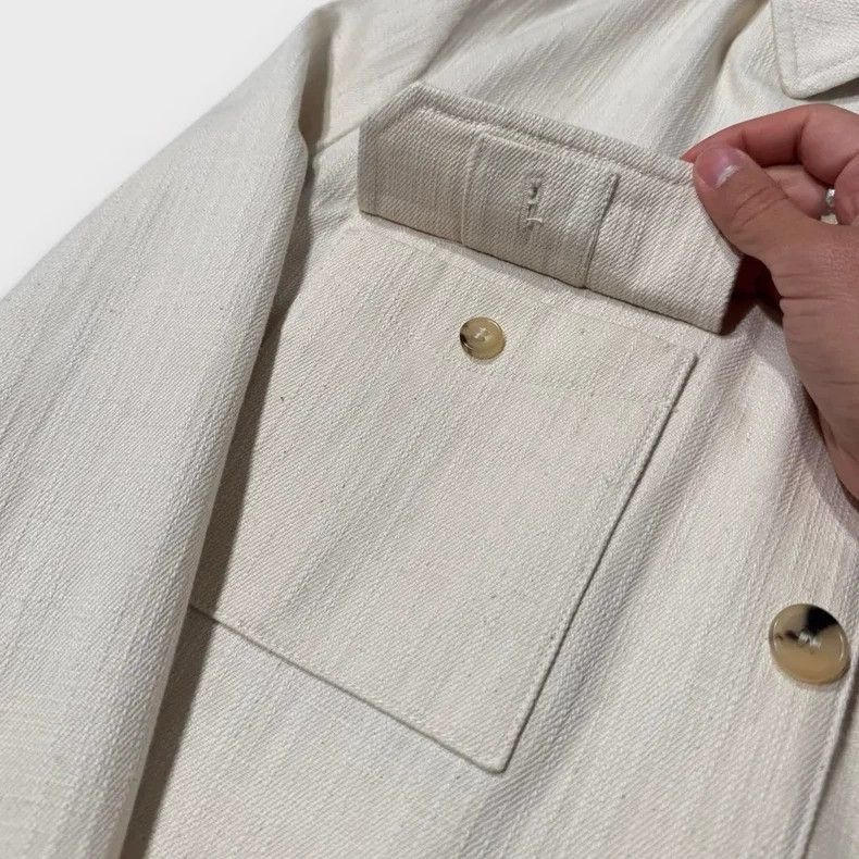 Loro Piana stylish light-colored cotton casual jacket - dmc Size US S / EU 44-46 / 1 - 3 Thumbnail