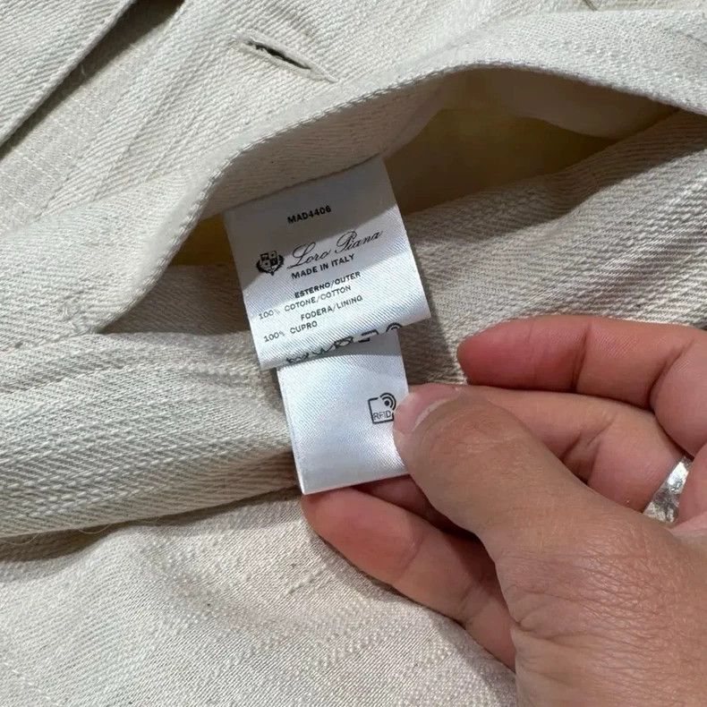 Loro Piana stylish light-colored cotton casual jacket - dmc Size US S / EU 44-46 / 1 - 4 Thumbnail