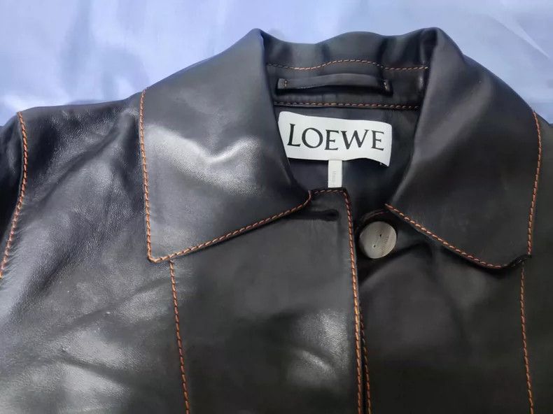 Loewe black leather cropped jacket by Loewe - dmc Size US S / EU 44-46 / 1 - 3 Thumbnail