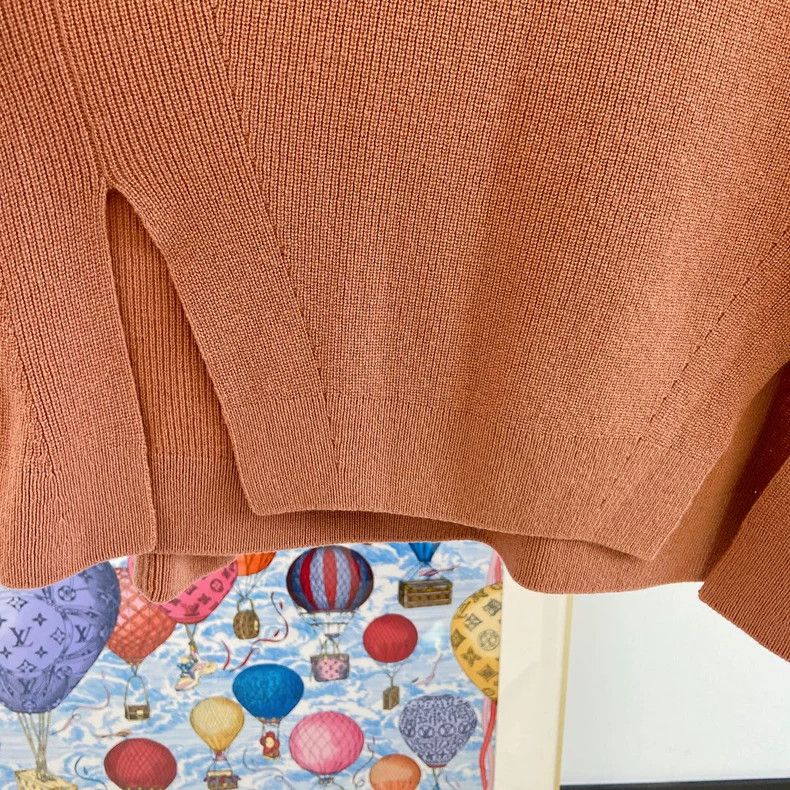 Loro Piana soft knit pullover sweater in rust color - dmc Size US L / EU 52-54 / 3 - 5 Thumbnail