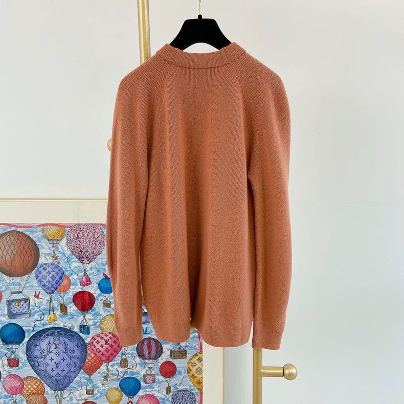 Loro Piana soft knit pullover sweater in rust color - dmc Size US L / EU 52-54 / 3 - 2 Thumbnail