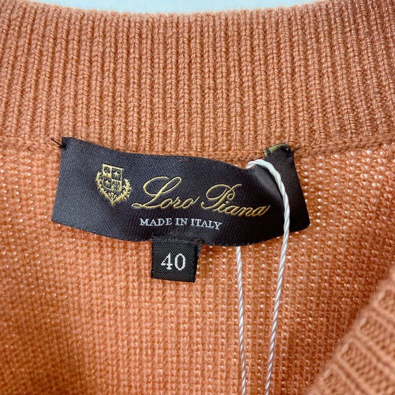 Loro Piana soft knit pullover sweater in rust color - dmc Size US L / EU 52-54 / 3 - 6 Thumbnail