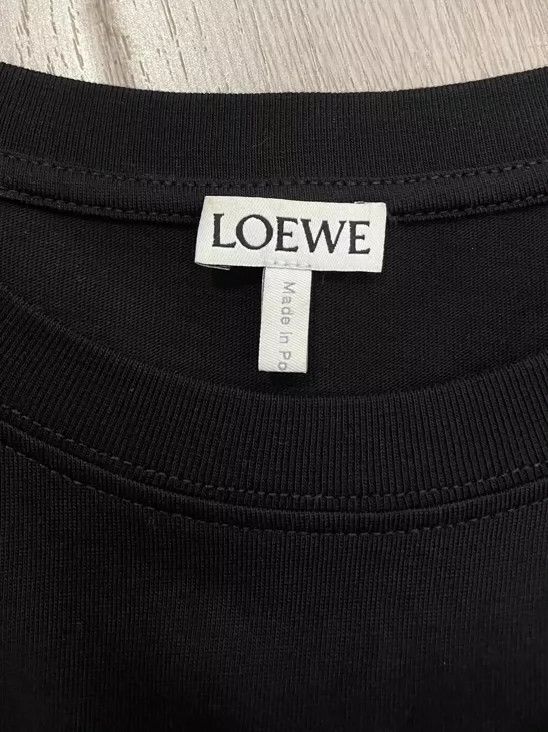 Loewe black embroidered logo short sleeve t-shirt - dmc Size US L / EU 52-54 / 3 - 5 Thumbnail