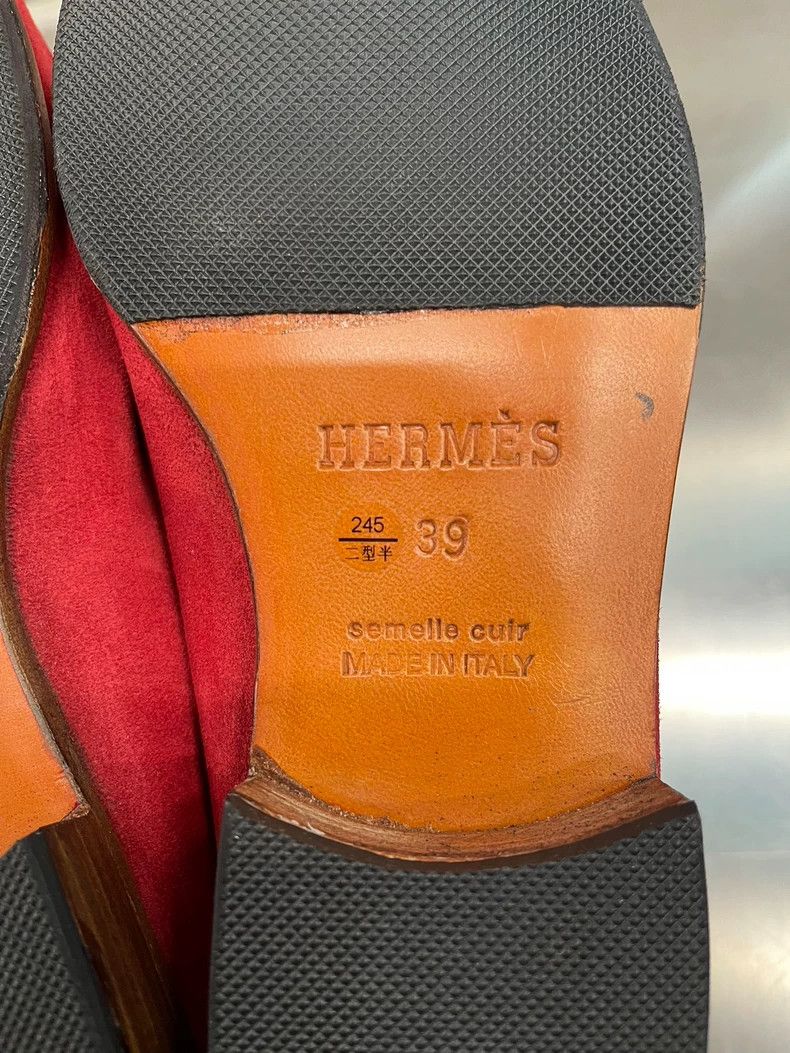 Hermes hermes red suede loafers size 39 - dmc Size US 8.5 / EU 41-42 - 5 Thumbnail