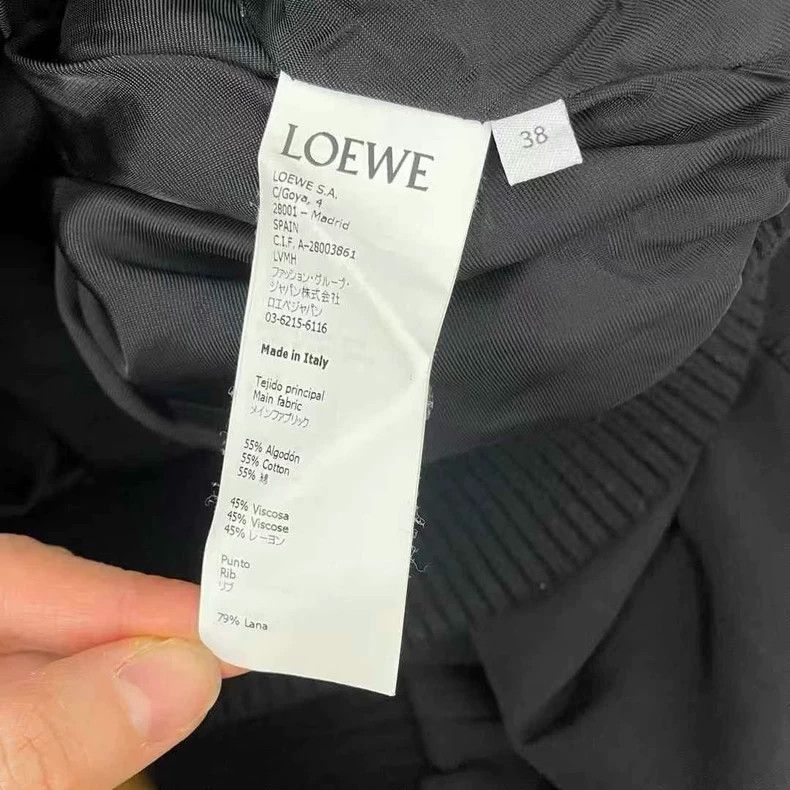 Loewe black cropped cotton jacket with tag - dmc Size US M / EU 48-50 / 2 - 4 Thumbnail