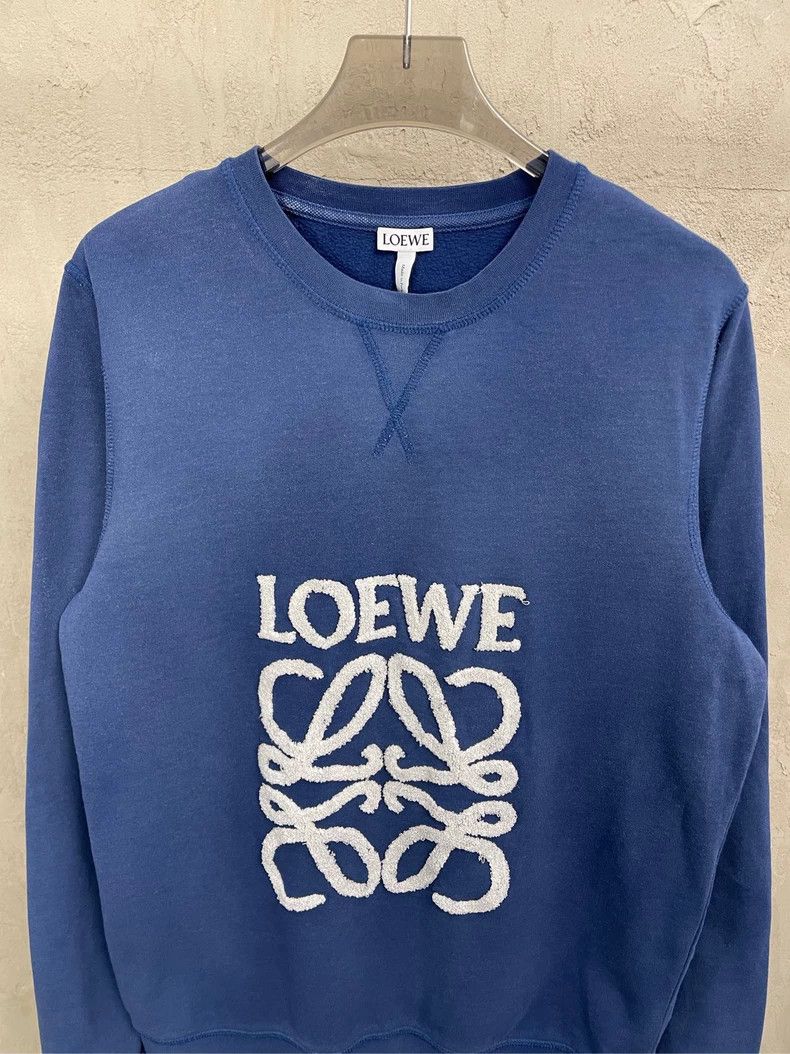 Loewe navy blue Loewe logo sweatshirt - dmc Size US S / EU 44-46 / 1 - 3 Thumbnail