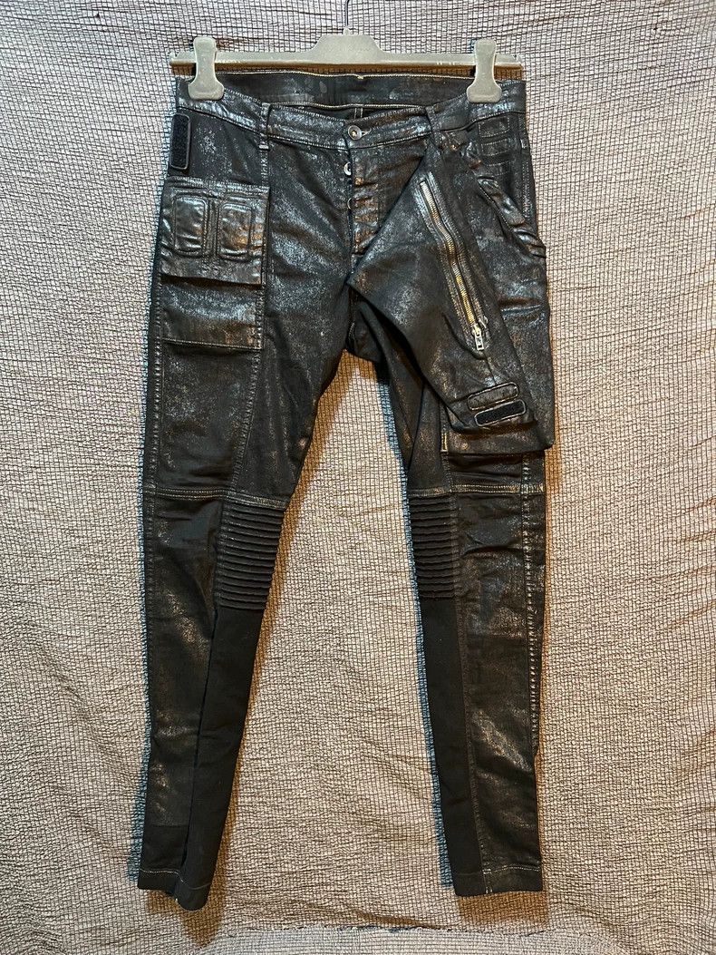Rick Owens rare thick waxed bike jeans - dmc Size US 31 - 3 Thumbnail