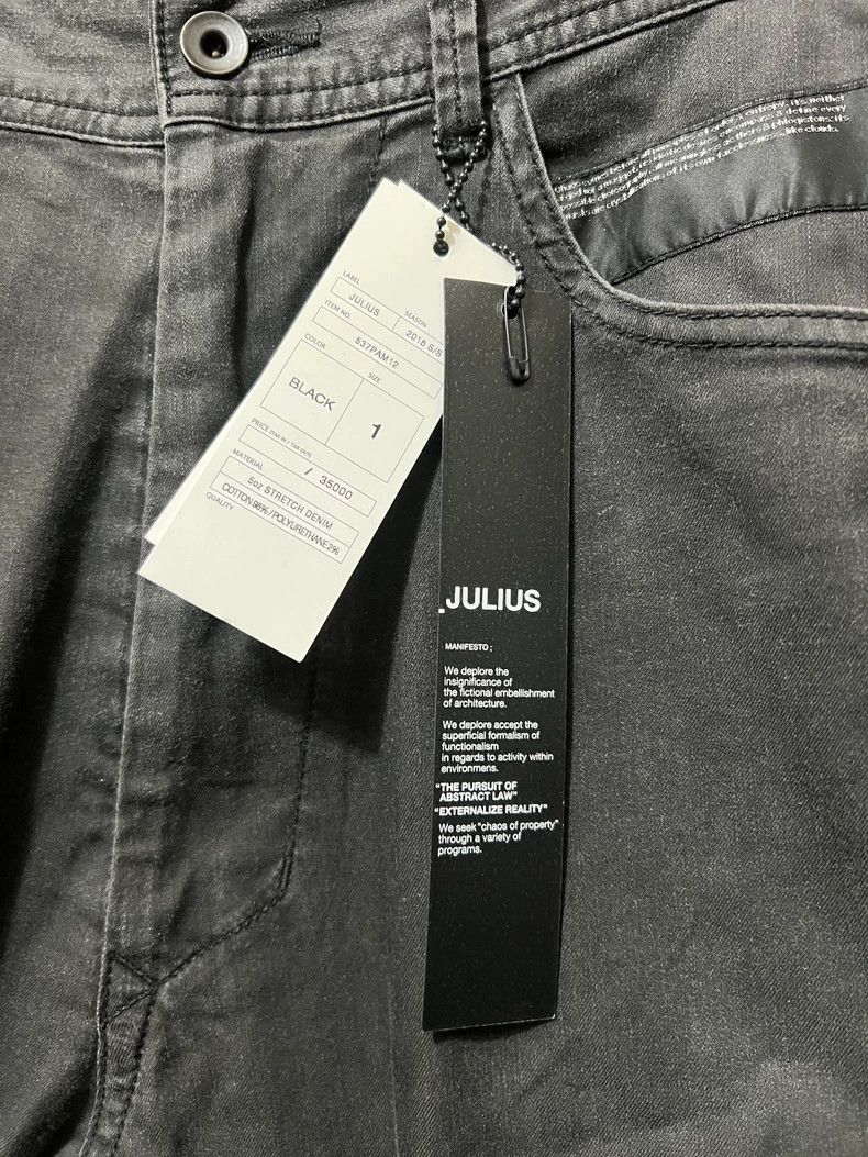 Julius unique julius_7 black denim pants with knee cuts - dmc Size US 26 / EU 42 - 3 Thumbnail