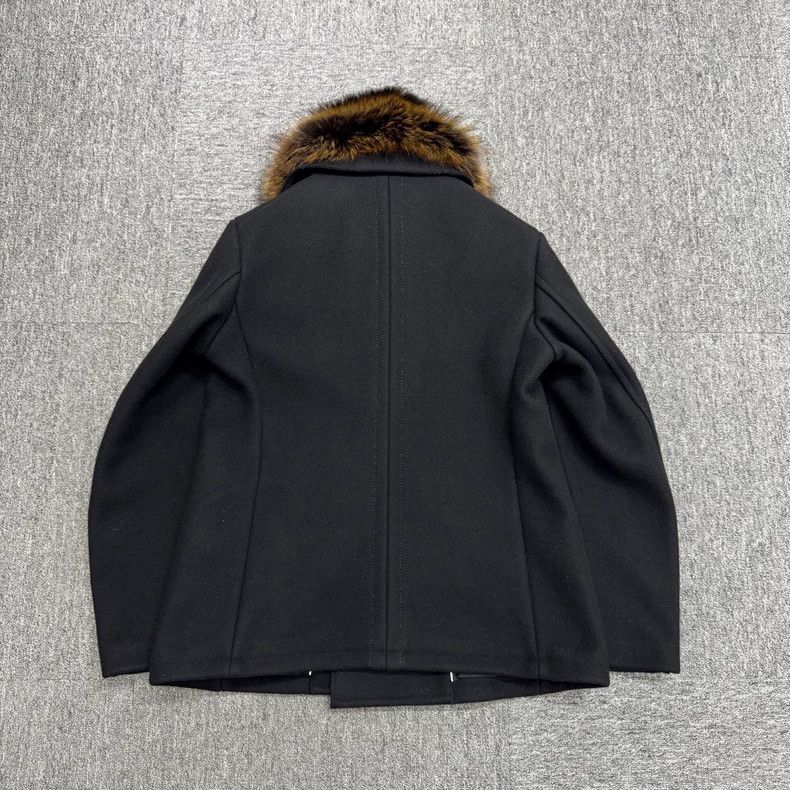 Jil Sander black wool jacket with fur collar - dmc Size US L / EU 52-54 / 3 - 5 Thumbnail