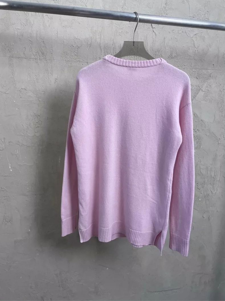 Loewe Loewe Embroidered Logo Wool Sweater in Pink - dmc Size US XS / EU 42 / 0 - 4 Thumbnail