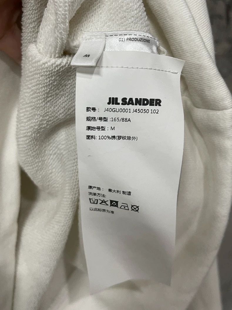 Jil Sander jil sander white sweatshirt with logo - dmc Size US M / EU 48-50 / 2 - 7 Thumbnail