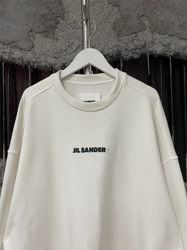 Jil Sander jil sander white sweatshirt with logo - dmc Size US M / EU 48-50 / 2 - 3 Thumbnail