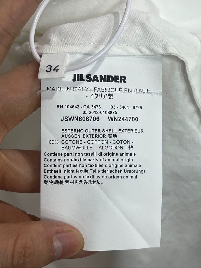 Jil Sander Jil Sander Button-Up Shirt in White - dmc Size US XXS / EU 40 - 4 Thumbnail