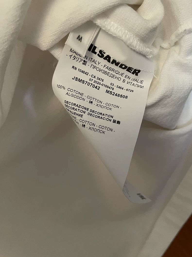Jil Sander jil sander white embroidered t-shirt - dmc Size US M / EU 48-50 / 2 - 5 Thumbnail