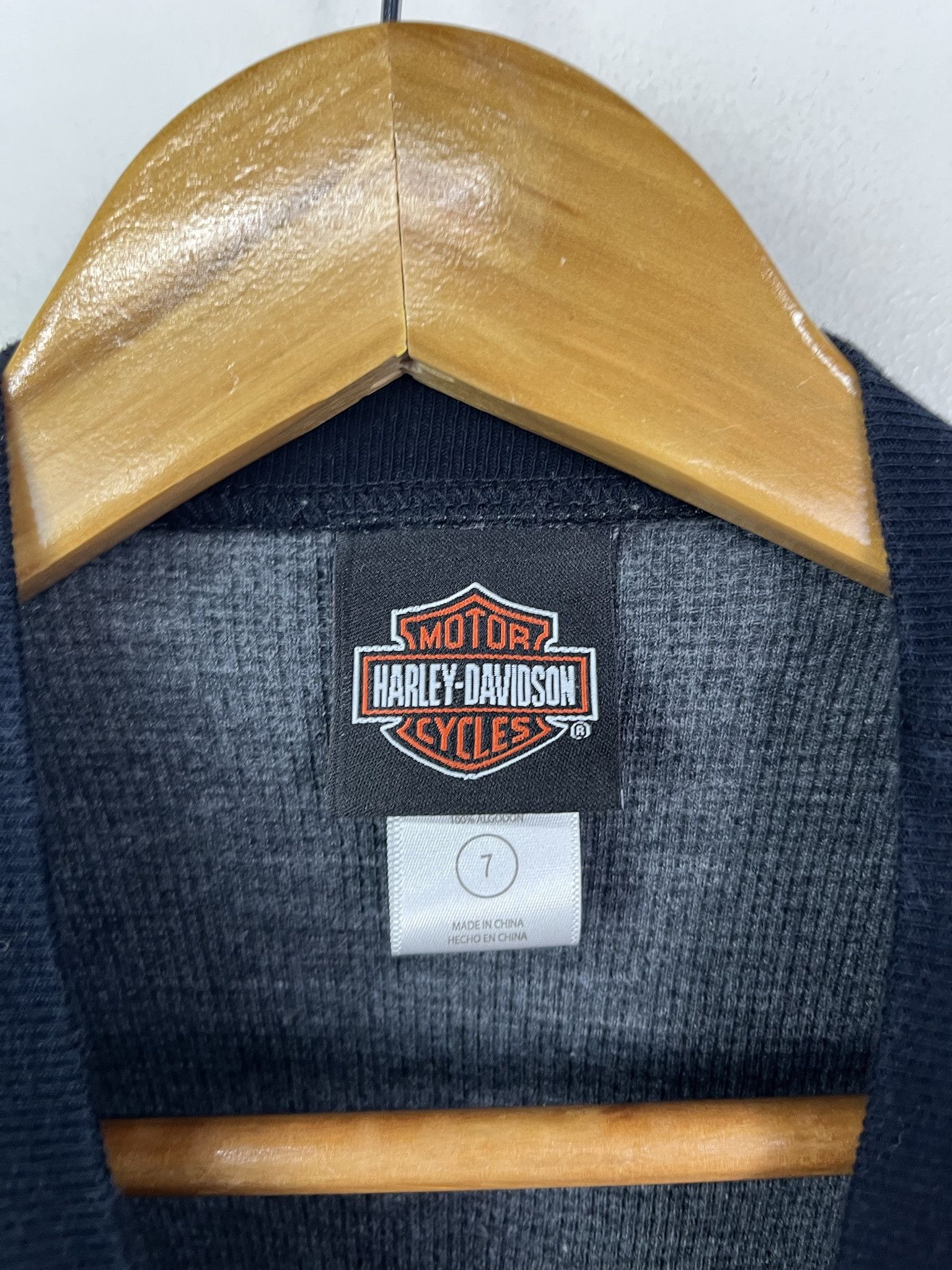 Harley Davidson × Vintage Vintage 00's Y2K Harley Davidson Pullover Long Sleeve Size XXS Size US XXS / EU 40 - 2 Thumbnail