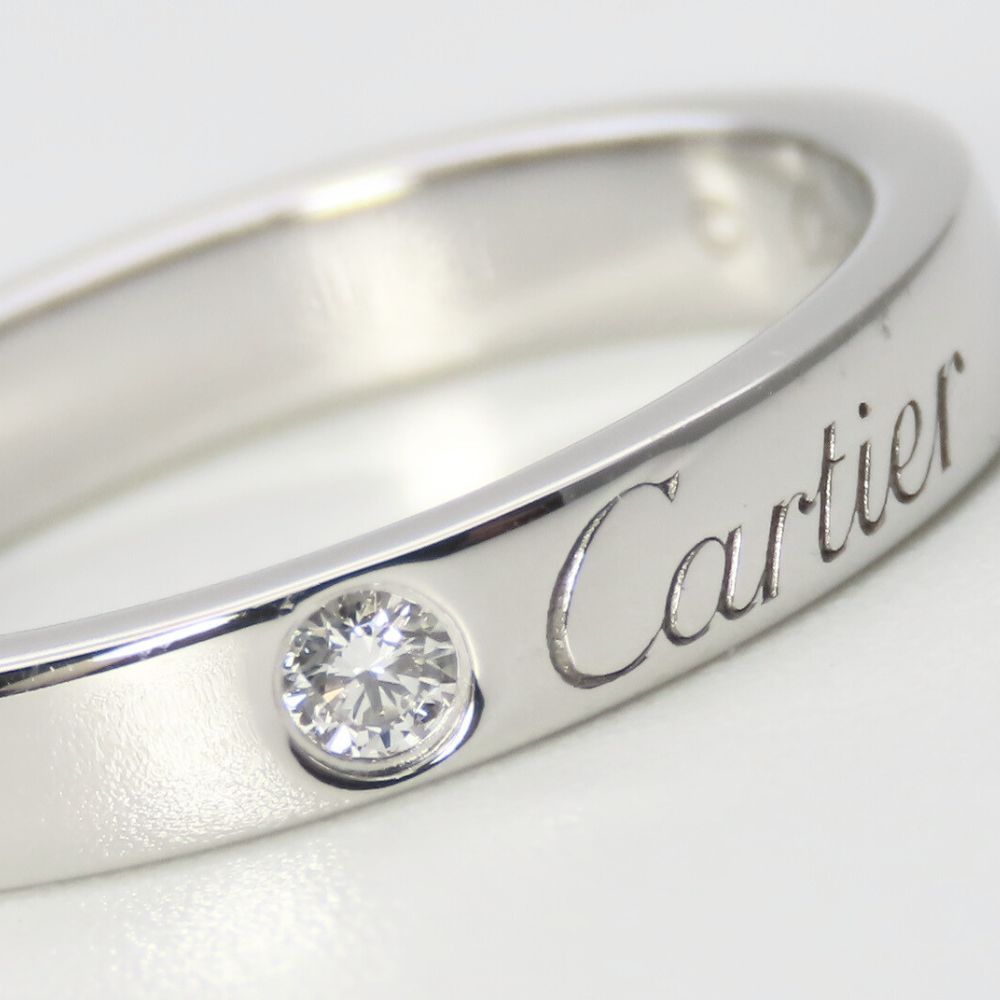Cartier Cartier Cartier Engraved Pt950 Platinum Diamond Ring Size 9 Metal Ring Size ONE SIZE - 8 Thumbnail