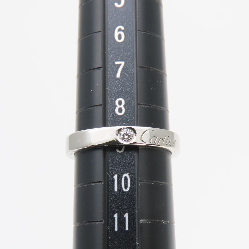 Cartier Cartier Cartier Engraved Pt950 Platinum Diamond Ring Size 9 Metal Ring Size ONE SIZE - 9 Thumbnail