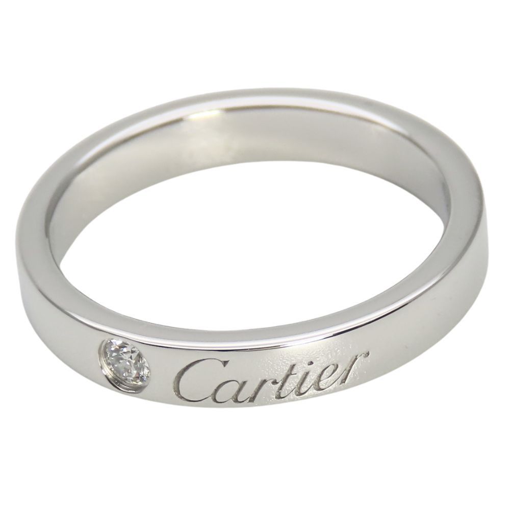 Cartier Cartier Cartier Engraved Pt950 Platinum Diamond Ring Size 9 Metal Ring Size ONE SIZE - 2 Thumbnail