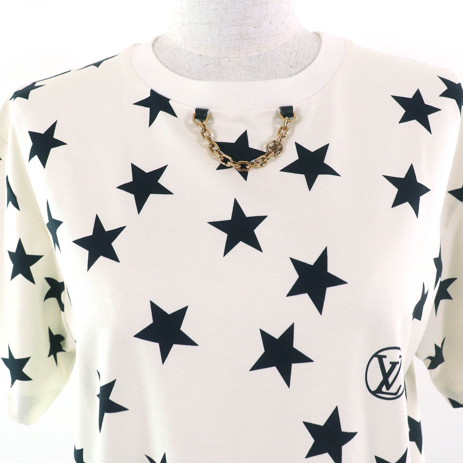 Louis Vuitton Louis Vuitton Louis Vuitton LV Logo Star Chain T-shirt Cotton T-Shirts 1AA9WZ DUTY FREE for USA Size ONE SIZE - 4 Thumbnail