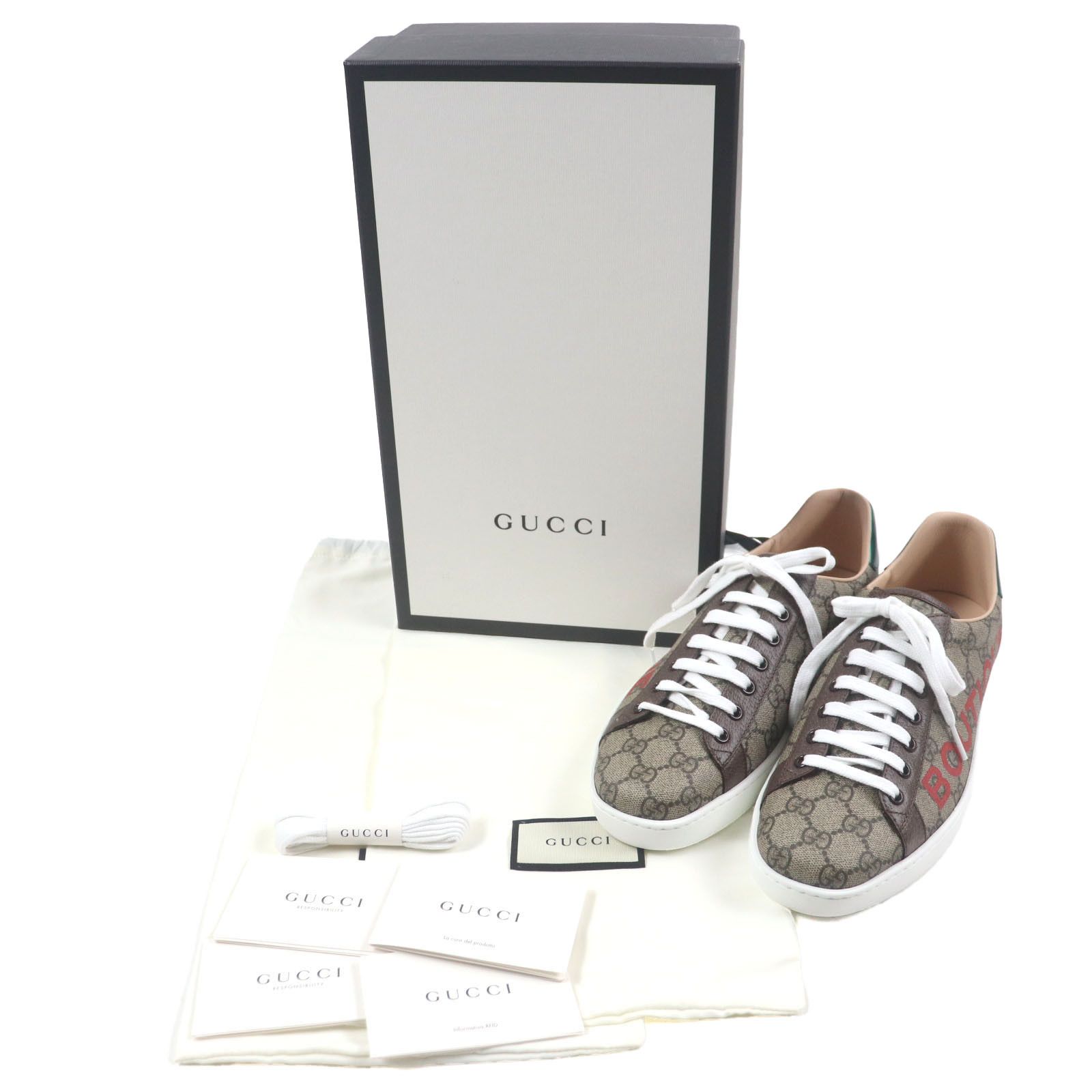 Gucci Gucci Gucci ACE GG Supreme Sneakers Canvas Shoes 623236 Size ONE SIZE - 2 Thumbnail