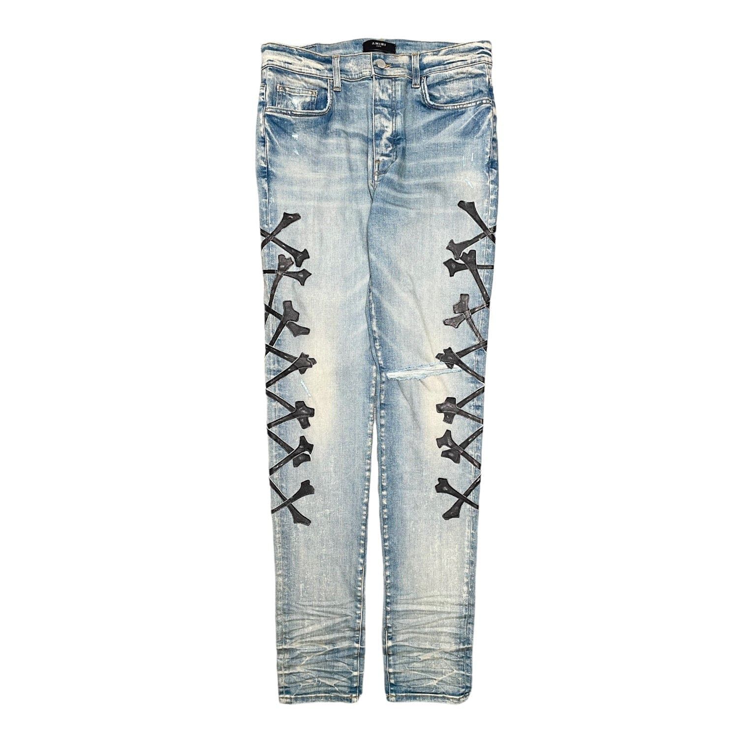 Amiri Amiri Tokyo exclusive Bones leather patched skinny