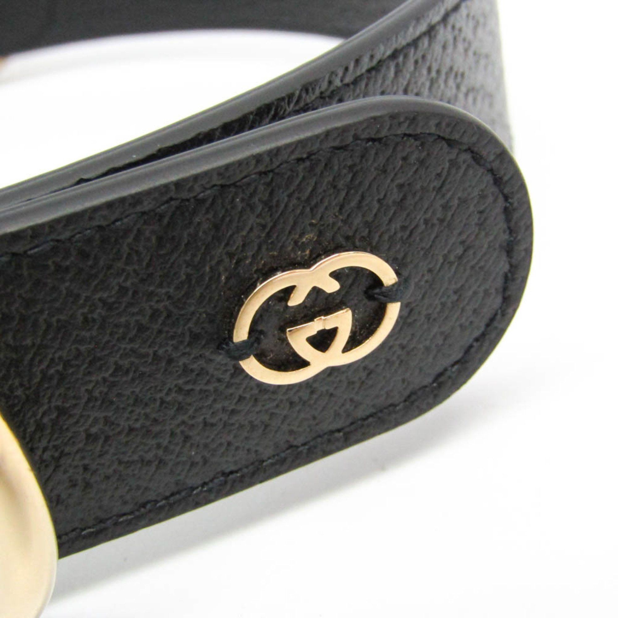 Gucci Gucci Interlocking G 695256 Dog Collar Leather Black Size ONE SIZE - 6 Thumbnail