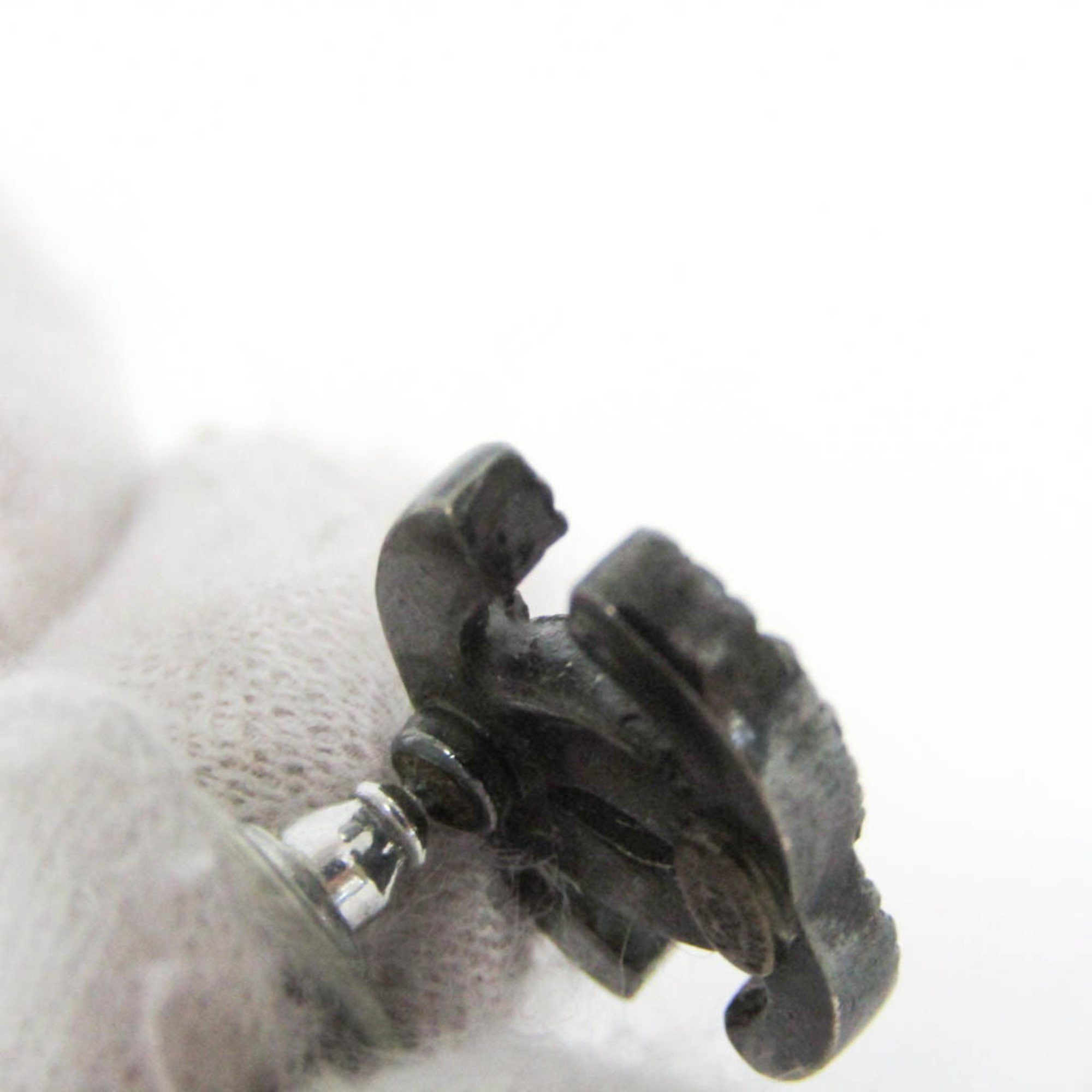Chanel Chanel Coco Rhinestone Metal Stud Earrings Gunmetal Size ONE SIZE - 7 Thumbnail