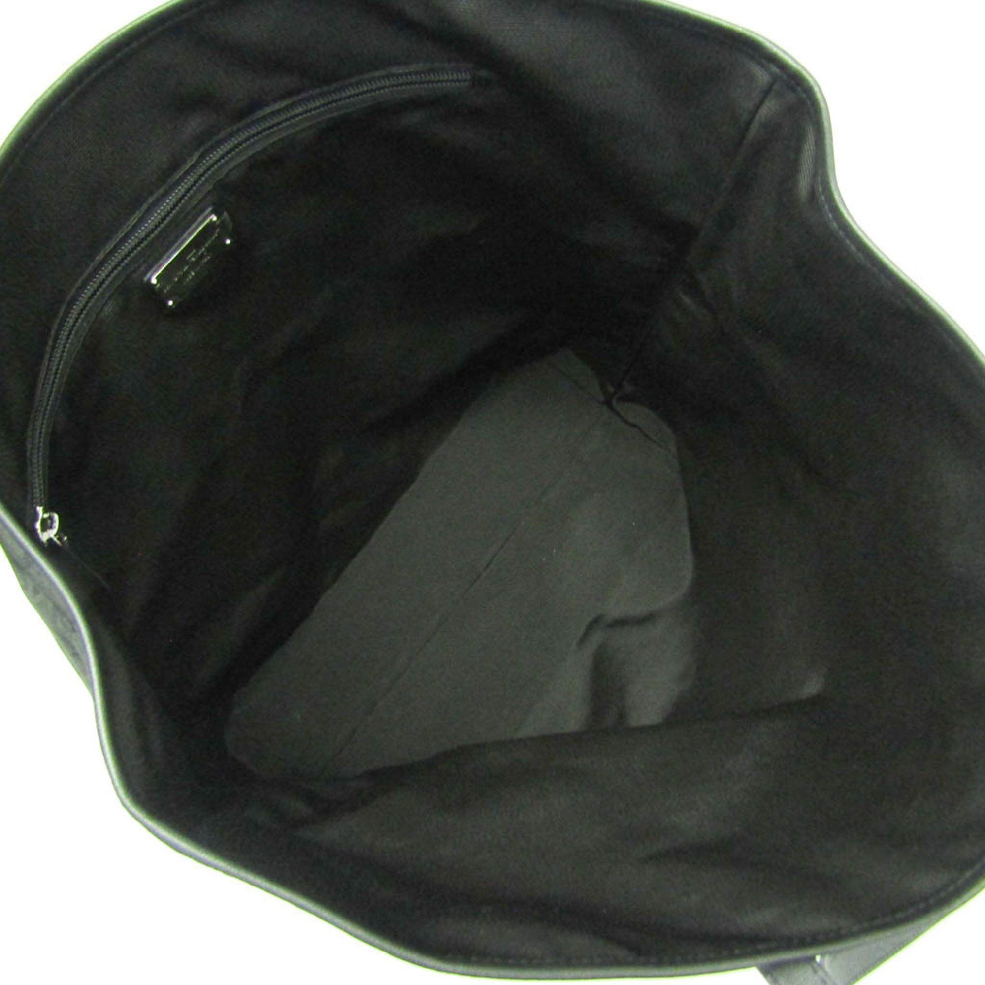 Salvatore Ferragamo Salvatore Ferragamo Gancini AU 21 A837 Women's Leather,Nylon Tote Bag Black Size ONE SIZE - 4 Thumbnail